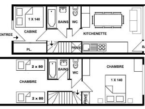 Appartements Appartement Les Saisies, 3 pieces, 8 personnes - FR-1-594-182 : photos des chambres