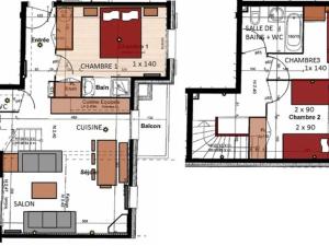 Maisons de vacances Appartement Duplex 4P avec Piscine Interieure, 8 Pers, Balcons, Parking - Villard-sur-Doron - FR-1-594-183 : photos des chambres