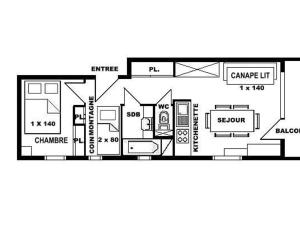 Appartements Appartement Les Saisies, 2 pieces, 6 personnes - FR-1-594-116 : photos des chambres