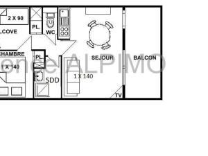 Appartements Charmant 2 pieces aux Saisies, balcon sud/est, proche pistes et ESF, classe 2 etoiles - FR-1-594-118 : photos des chambres