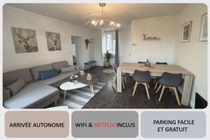 Appartements Triplex Carnot - Proche Docks 76, Kindarena et centre ville de ROUEN - Stationnement gratuit - NETFLIX - WIFI : Appartement 3 Chambres