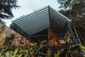 Oculto refugio de bosque