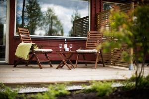 Twin Room with Terrace and Lake View room in Toftastrand Hotell