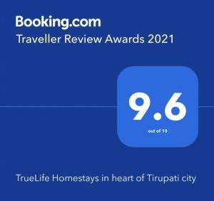 TrueLife - SRS Residency - 2BHK AC apartments for families - 10 minutes to Alipiri gate by direct flyover - Walk to PS4 pure veg restaurant - Fast WiFi, Kitchen, Android TV - 250 Jio Channels - Easy access to Airport, Railway Station and toTemples