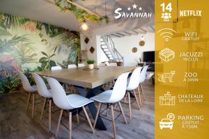 Maisons de vacances ''Le Savannah'' - Jacuzzi - A 3min du Zoo de Beauval : Maison 5 Chambres