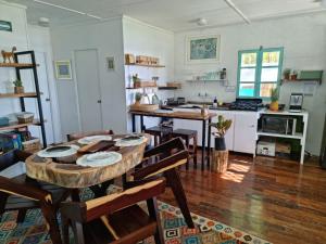 Cabaña con muelle privado en la Laguna de Bacalar