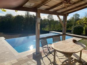 Maisons de vacances Aux Juges-charming holiday house with private infinitypool! : photos des chambres