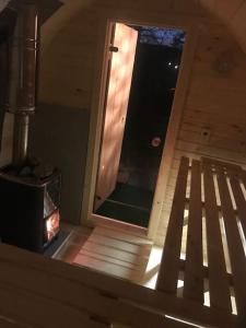 Okrągły dom z bala Arena SPA sauna jacuzzi