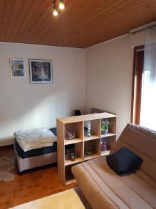 Appartements grand studio dans une residence prive avec une cuisine et salle de bain separe un parking gratuit et une magnifique vue sur les montagness : photos des chambres