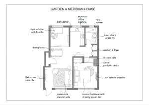 Two-Bedroom Apartment with Kitchen room in 1818 Meridian House Hotel