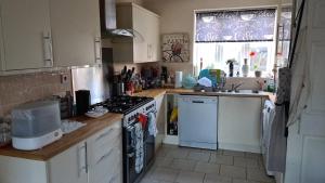 Brightly lit double room is available in a home