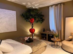 Appartements Loving room cocooning avec jacuzzi « la terre » : photos des chambres