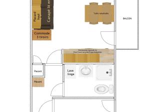 Appartement 2 pièces pour 4 personnes avec balcon et WiFi - FR-1-263-520