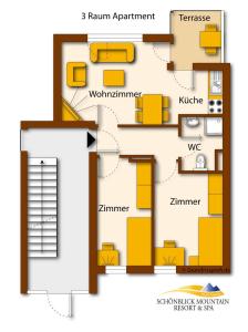 Two-Bedroom Apartment with Sofa Bed room in Schönblick Mountain Resort & Spa