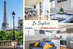 Appartements Le SAPHIR - Self Checking - 20min from Paris - 2 bathrooms - Free Parking around : photos des chambres