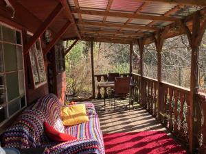 Surfers and walkers cosy camping cabin