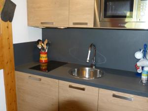 Arc 1800 : 2 pièces, skis aux pieds, animaux admis, 5 couchages - FR-1-411-453