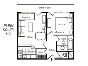 Appartement confortable, balcon sud, 4 pers, lit double - FR-1-182-3