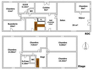 Maisons de vacances Gite Foussais-Payre, 7 pieces, 12 personnes - FR-1-426-121 : Maison de Vacances (12 Adultes)