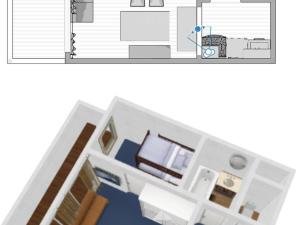 Studio cabine 4 pers. aux pieds des pistes avec parking, animaux acceptés - FR-1-694-66