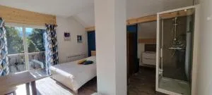 Mont Bivouac, chambre,entrée et Sdb privée,balcon vue MtBlanc - 里雾诗