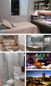 Quarto HOME OFFICE no CENTRO com Cama Box de solteiro - WIFI - TV - banheiro - Sala de Estar e cozinha - Apto compartilhado com Anfitriões experientes em hospedar - Superhost no BnB 5 estrelas - Içara