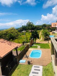 chalé da reserva com piscina