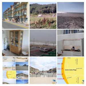 T3 esplanade de sainte cecile plage-7 couchages-parking privee-acces direct plage