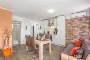 Mediterranean terrace with bbq, swimming pool and sea view