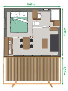 Campings Camping les Campagnes : Chalet 1 Chambre