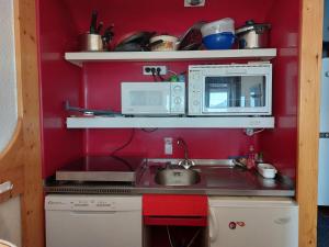 Appartement cosy 6 pers, accès direct pistes et commerces, balcon sud, Arc 1800 Villards - FR-1-411-860