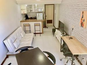 Flat vista mar com estacionamento incluído