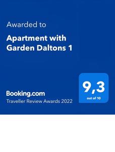 Apartment with Garden Daltons 1