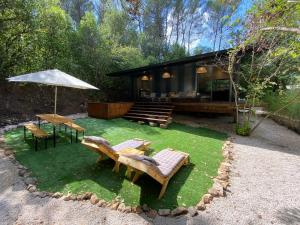 Chalets SUBLIME CHALET*JACUZZI*JARDIN*PLANCHA*CLIM*WIFI* : photos des chambres