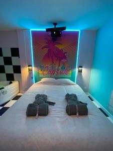 Appartements Capsule Miami Vice - Jacuzzi - Billard - Ecran cinema & Netflix - Ping-Pong - Nintendo & Jeux- : photos des chambres