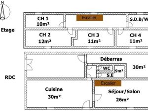 Maisons de vacances Gite Benet, 5 pieces, 8 personnes - FR-1-426-146 : Maison de Vacances (8 Adultes)