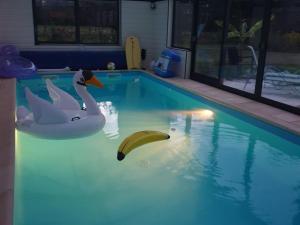Maisons de vacances Gite Confortable pres du Mans avec Piscine, Parc de Jeux et Velo - FR-1-410-364 : photos des chambres