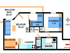 Appartement spacieux, 6 pers, skis aux pieds, balcon, parking, Val-Cenis - FR-1-508-84