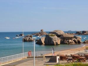 Appartement avec WIFI à 50m de la plage Coz Pors, Forum et Aquarium à Trégastel - FR-1-368-127