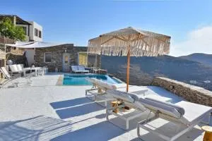 Luxurious Villa Lune with a swimming pool and a fantastic sea and sunset view - Milopótamos