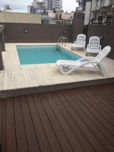 Departamento 2 amb luminoso confortable Terraza y pileta compartidas