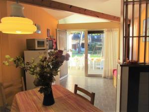 Colorful apartment with patio