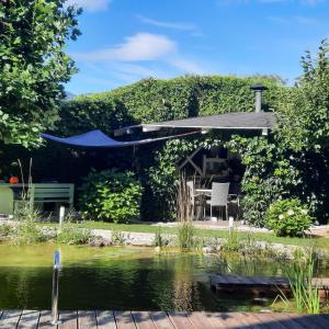 Garden Paradise Bled Apartments - garden, pond and castle view