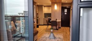 Umhlanga Luxury Promenade Suite at Oceans Apartments in Radisson Blu Hotel building tower, Durban