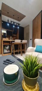 Design Apartment PLATINIUM SPA LUX 5 STAR "HAVANA" Completely PRIVATE Wellness & Spa FREE INCLUDED Sauna & Jacuzzi & Salt Wall & Fire place & 3D Ceilings & Business WiFi & NETFLIX & Keyless code entry & FULL SMART APP & SECURE 2 Parking place