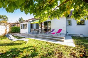 Maisons de vacances Belle villa pour 7 personnes a 200 m de la plage du Betey : photos des chambres