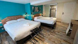 Hotels Logis Hotel Restaurant Bellevue : Chambre Lits Jumeaux