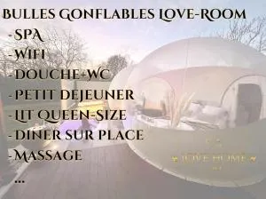 Bulles gonflables Love Room - Love Home XO - Chérac
