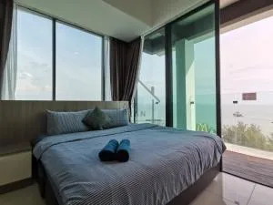 PD D'Wharf Duplex 3BR - Full Seaview (Up To 12 Pax) - Kampong Arab