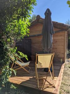 Chalets Cabane entre Cevennes, Tanargue et Monts d'Ardeche : photos des chambres